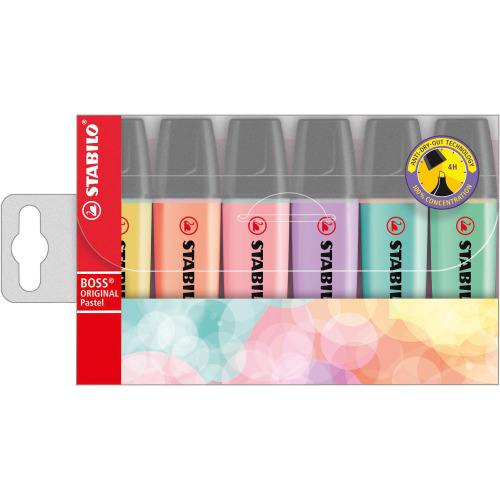 STABILO BOSS PASTEL EVIDENZIATORE ASSORTITI 6 Pz